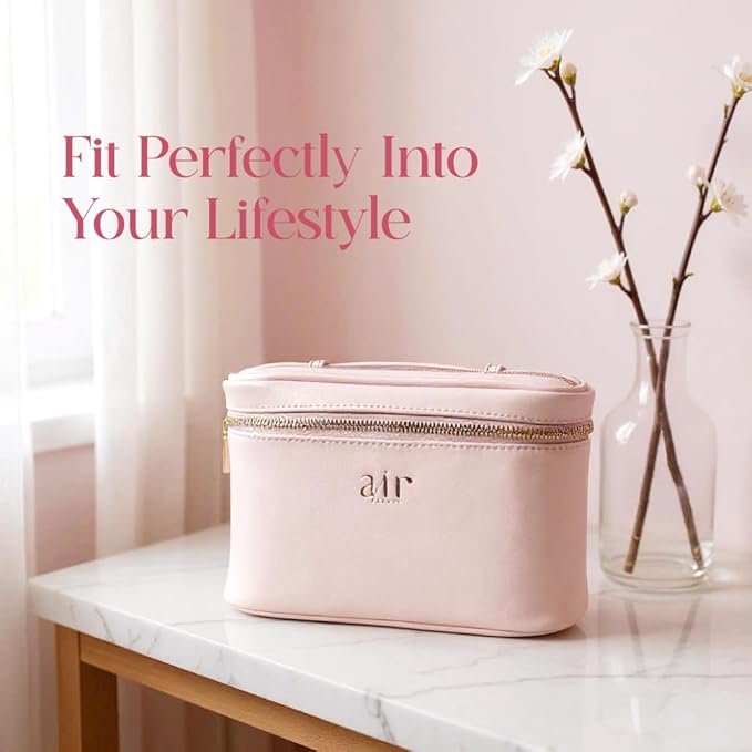 Air Glow Makeup Bag, Cosmetic makeup Travel bag, cosmetic bags for women Case with Zipper Closure