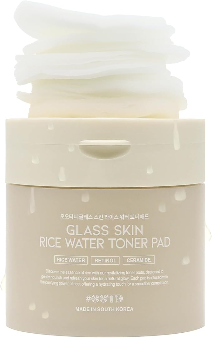 #OOTD Rice Water Toner Pads for Glass Skin,70 Pads | Korean Skincare