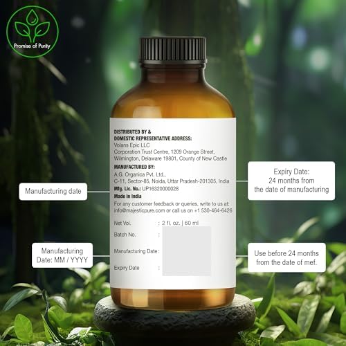 Majestic Pure Tea Tree Essential Oil for Diffuser - 2 Fl Oz