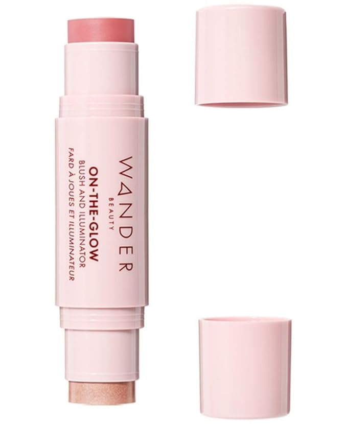 Wander Beauty Women's On-the-Glow Blush & Illuminator, Coral Rose/Glow, Pink, 1 Count