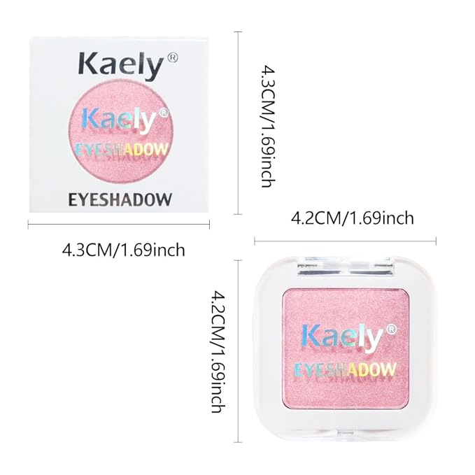 FeiCuiYun Shimmer Singe Eye Shadow Palette Makeup, Pink Sparkle Shimmer Monochrome Eyeshadow For Older Women, Mini Pressed Pigmented Waterproof Sombras Para Ojos, Vegan, Talc, Paraben & Cruelty Free