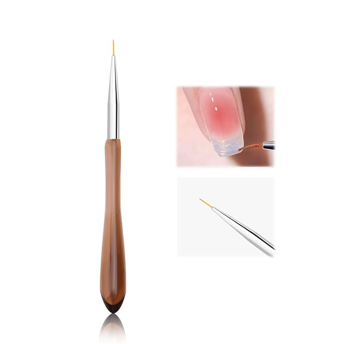 TipTrendz Nail Art Brush Short Line Pen - Precision Tool for Detailed Nail Design, Fine Lines, edge and Intricate Patterns, 12