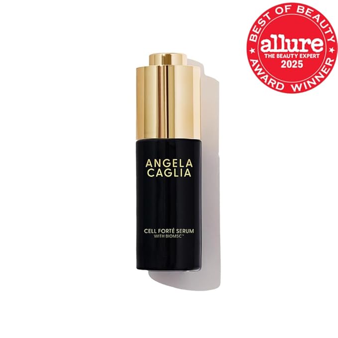 Angela Caglia Cell Forté Serum with SignalSource™ Technology, Human Stem Cell Conditioned Media for Visible Smoothness, Firmness, and Tone, 30ml / 1 fl oz