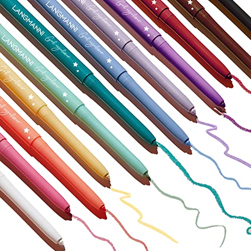 PRALOVIXAE 12 Colors Pro Eyeliner Set - High Pigmented, Waterproof & Smudge-Proof, Long Lasting Liquid Eye Liner Pens for Cat Eye Makeup
