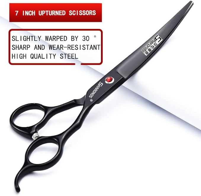 SHARONDS 6/7 Inch Professional 440C Hair Cutting Scissor Salon (7 in 3pc)
