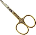 Camila Solingen CS01 Safety Tip Baby Nail Scissors for Manicure and Pedicure, Hypoallergenic Gold Plated Grooming Scissors for Toddler Nail Care, Made of Carbon Steel in Solingen, Germany
