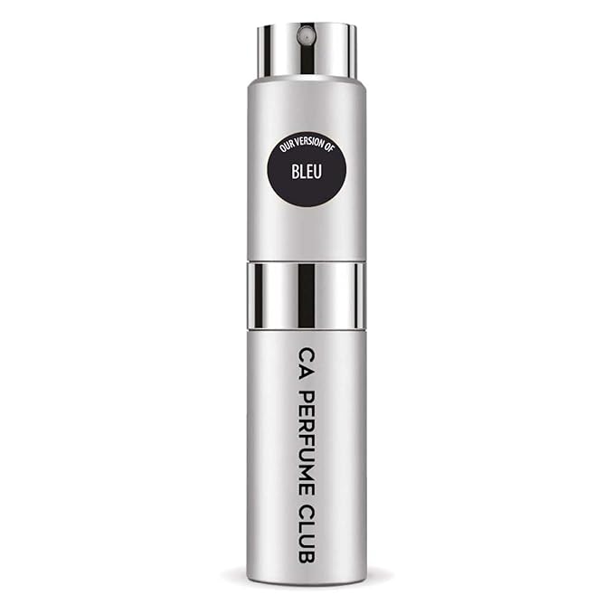 CA Perfume Impression of Chanova Blue for Men Woody Aromatic Scent Long Lasting Cologne for Men Eau De Parfum Travel Size Refillable Atomizer Spray 0.27 Fl Oz 8ml