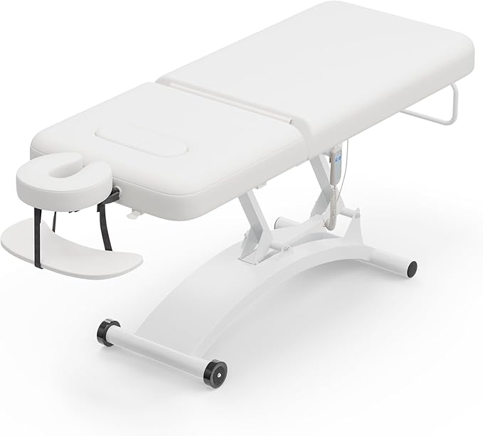 Paddie 550lbs Hi-Lo Electric Massage Table Professional, White
