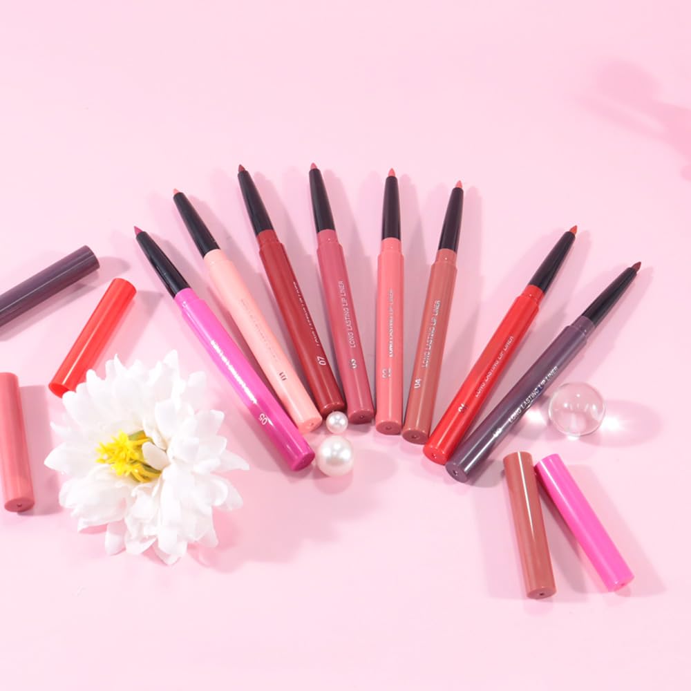 QIDSTERS Gel Lip Liner Pencil for Women, Light Purple Matte Long Lasting Lip Liner Lipstick 24 Hour, High Pigmented Lips Makeup Retractable Liners Waterproof Smudge Proof, Vegan & Cruelty-Free 03