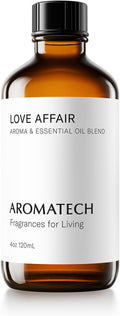 AromaTech Love Affair Aroma Essential Oil Blend: Luxury Hotel Inspired Aromatherapy with Jasmine, Saffron, Cedar & Amber for Ultrasonic Diffusers & Nebulizers (120 mL)
