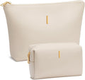 CLOUDWINGS Gifts for Women Girls Personalized Initial Travel Makeup Bag