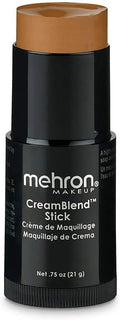 Mehron Makeup CreamBlend Stick | Face Paint, Body Paint, & Foundation Cream Makeup | Body Paint Stick Perfect for Halloween.75 oz (21 g) (Medium/Dark 3)