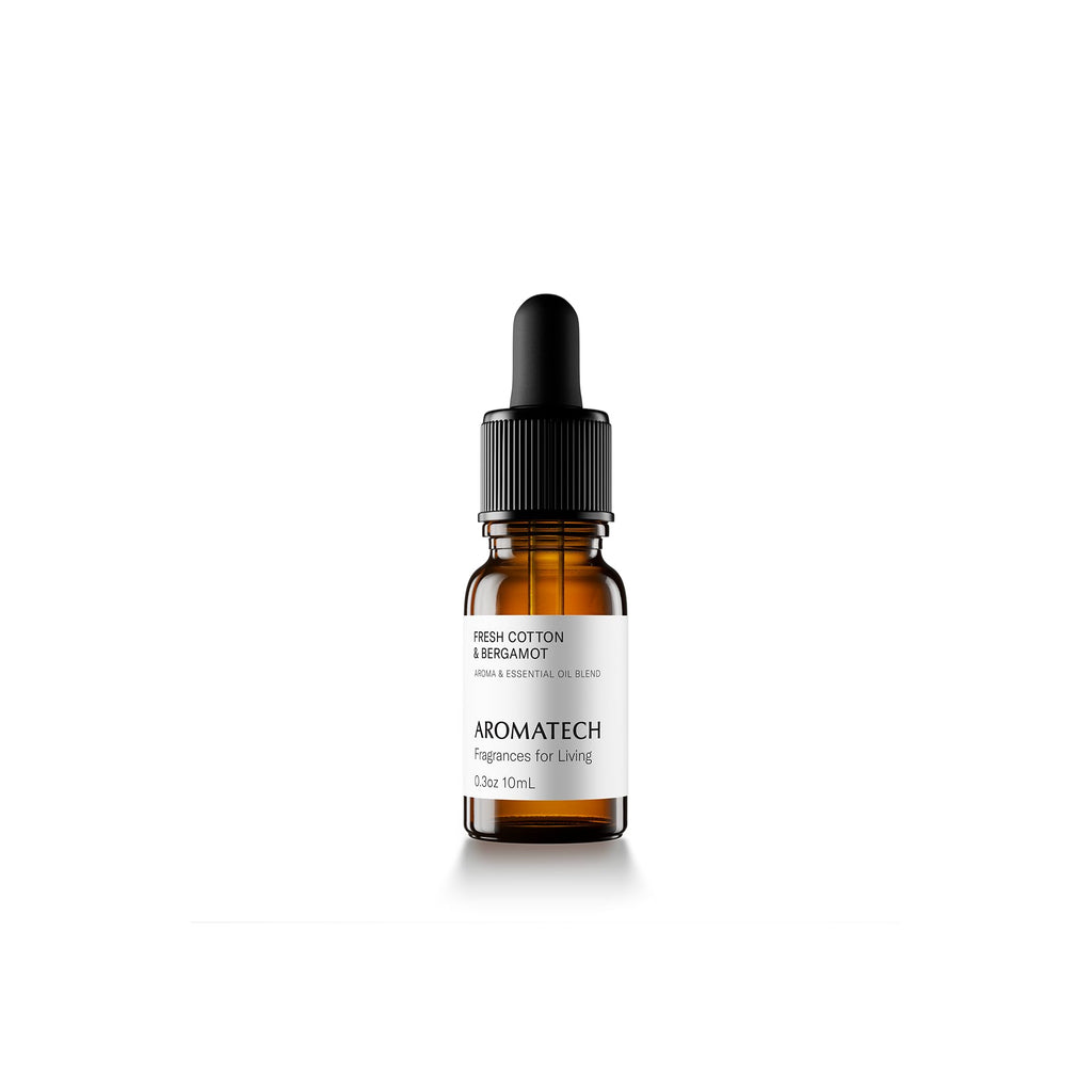 AromaTech Fresh Cotton and Bergamot Essential Oil Blend: Luxury Hotel Inspired Aromatherapy with Bergamot, Fresh Cotton & Sandalwood for Ultrasonic Diffusers & Nebulizers (10 mL)