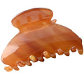 Prettyou Handmade Celluloid Acetate French Design Barrettes Tortoise Shell Claws Hair Claw Luxury Fashion Accessories Hair Clip for Women (amber)