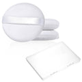 3 Pack White Round Large Powder Puff, 4.13 Inch Large Powder Puffs Portable Soft Cotton Powders Puffs Travel Dusting Powders Puff with Clear Box for Women Men Body Face