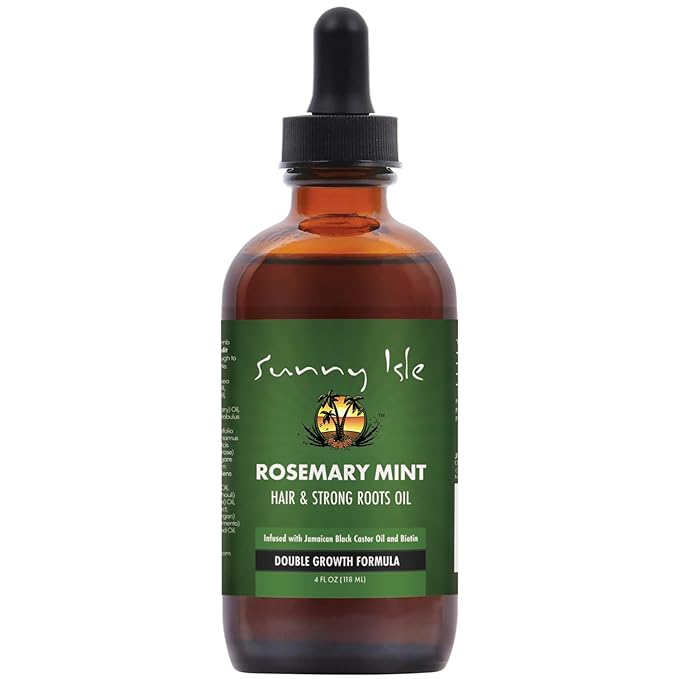 Sunny Isle Rosemary Mint Hair & Strong Roots Oil 4oz