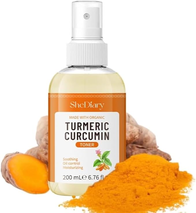 Turmeric Toner Spray Calming Hydrating Soothing Oil Control Moisturizing Face Mist (3)