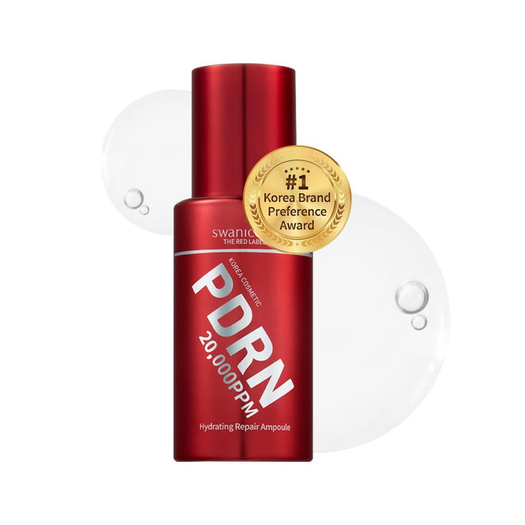 SWANICOCO Premium 20,000ppm PDRN Serum Ampoule, 99.9% Pure Salmon DNA, 2% Concentration, Anti-Aging, Firming, Plumping, Beach Vacation Essentials, Korean Beauty 30ml 1Fl Oz