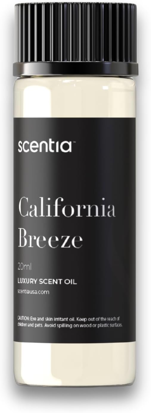 Scentia California Breeze Aromatherapy Oil for Diffuser – Hotel Scent Inspired by Delano Beach Club – 20 mL – Orange, Green Tea & Jasmine Natural Fragrance Oil for Waterless & Cold Air Diffusers