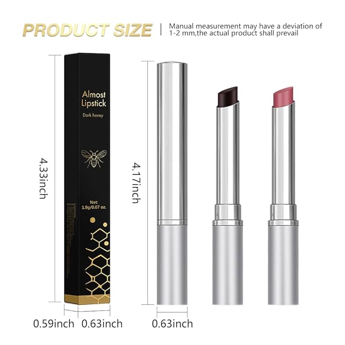 2Pcs Black & Pink Honey Tinted Lip Stain Lip Balm Lip Gloss Lipstick, Sheer Hydrating Lip Stains Tint, Moisturizing Lip Color for All Skin Tones, Nourishing Lip Balm with Natural Black Cherry