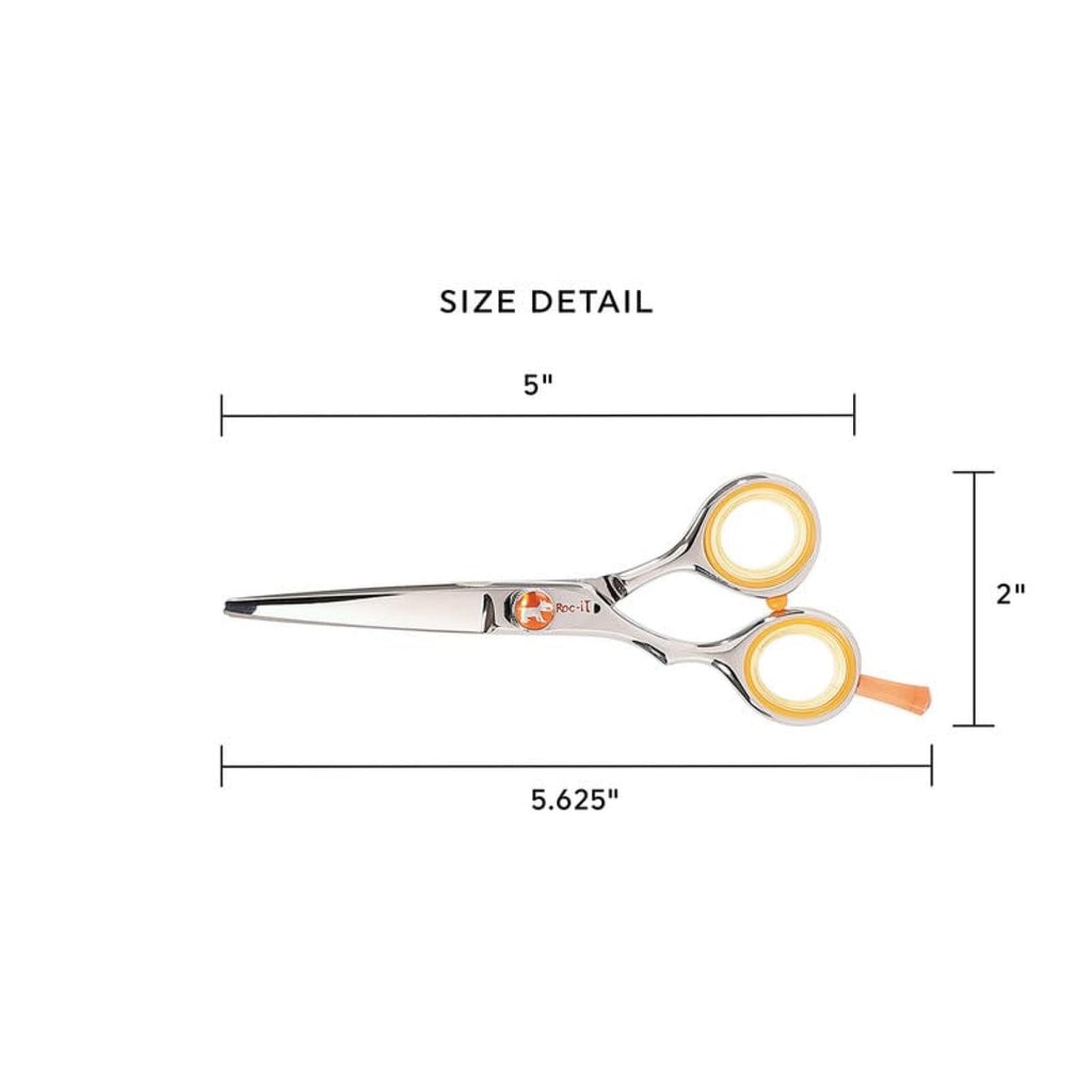Cricket Centrix Roc-It Dog Professional Stylist 5” Hair Cutting Shears and RTL-30 Thinning Hair Cutting Scissors Duo Set, Salon Barber Supplies for Women and Men Haircut, Lefty