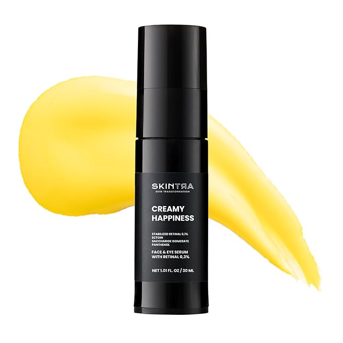SkinTra Creamy Happiness - Advanced Retinal Emulsion 0.1% Encapsulated for Stability - Smoothes & Firms – Deep Hydration – 30 ml/Net 1.01 Fl. Oz