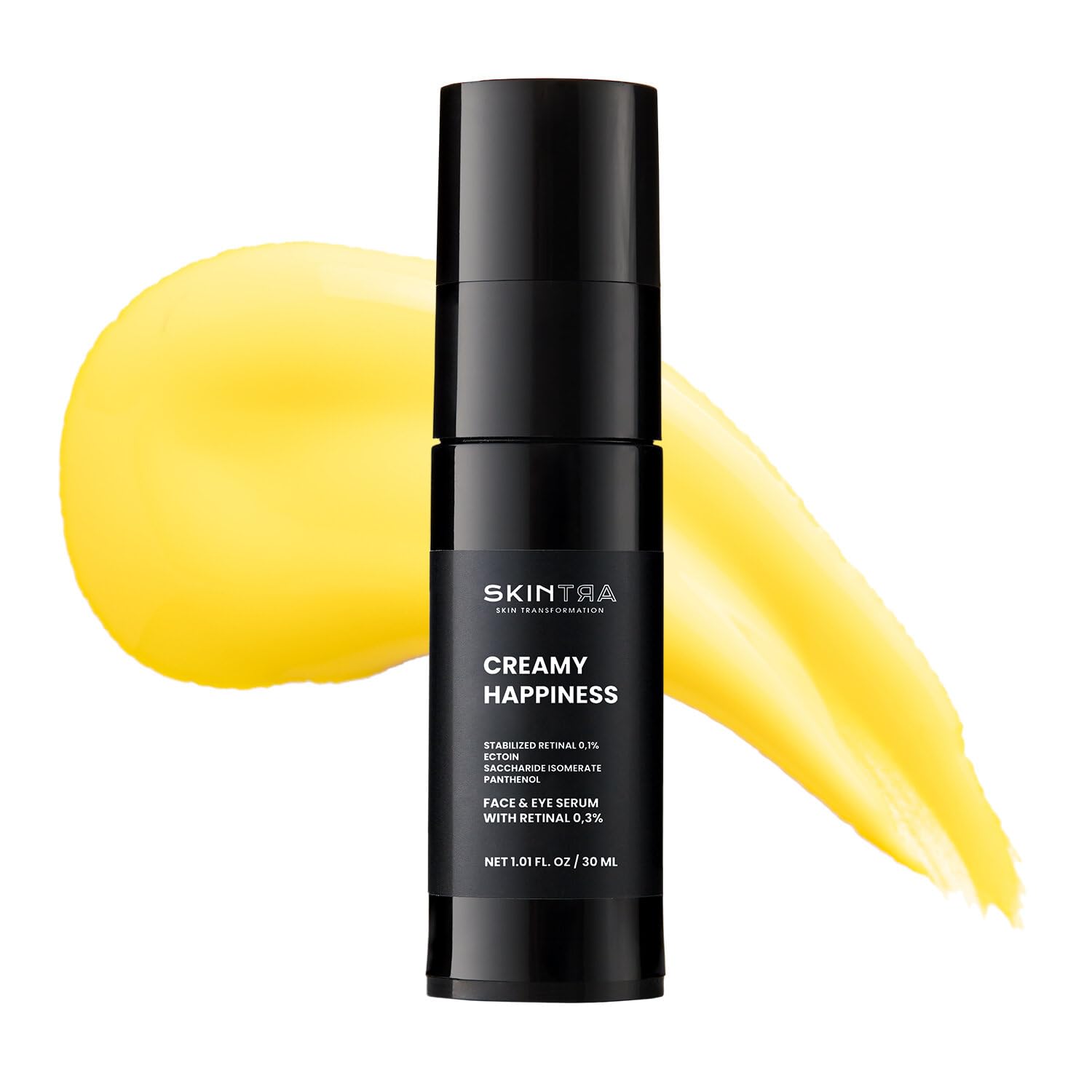 SkinTra Creamy Happiness - Advanced Retinal Emulsion 0.1% Encapsulated for Stability - Smoothes & Firms – Deep Hydration – 30 ml/Net 1.01 Fl. Oz