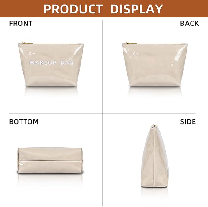 getgto Makeup Bag for Women, Portable Waterproof Cute Cosmetic Bags