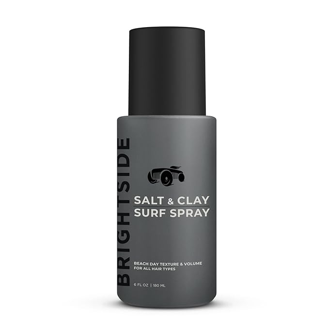 BRIGHTSIDE Salt & Clay Surf Spray - Instant Volume & Texture for Thicker Looking Hair - Natural Sea Salt Spray for Men & Women - Hydrate & Hold for All Hair - Alcohol-Free, Clean ingredients - 6oz
