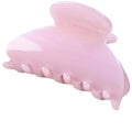 Prettyou Handmade Celluloid Acetate French Design Barrettes Tortoise Shell Claws Hair Claw Luxury Fashion Accessories Hair Clip for Women (light pink purple)