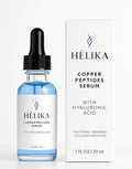 HÈLIKA Copper Peptides Serum for Face – Anti-Aging & Skin Repair Serum with Hyaluronic Acid – Tightens, Firms & Boosts Collagen – Fragrance-Free, Made in USA – 1 fl oz