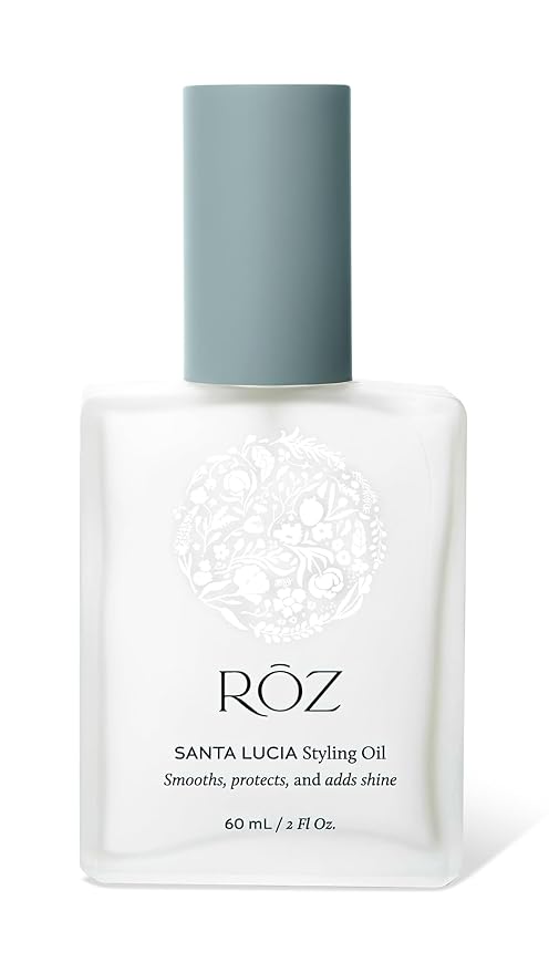 RŌZ Lightweight Hair Oil - Heat Protectant Styling Oil for Frizz Control, Shine & Softness - Non-Greasy, For Fine to Thick Hair, Vegan, 2 fl oz