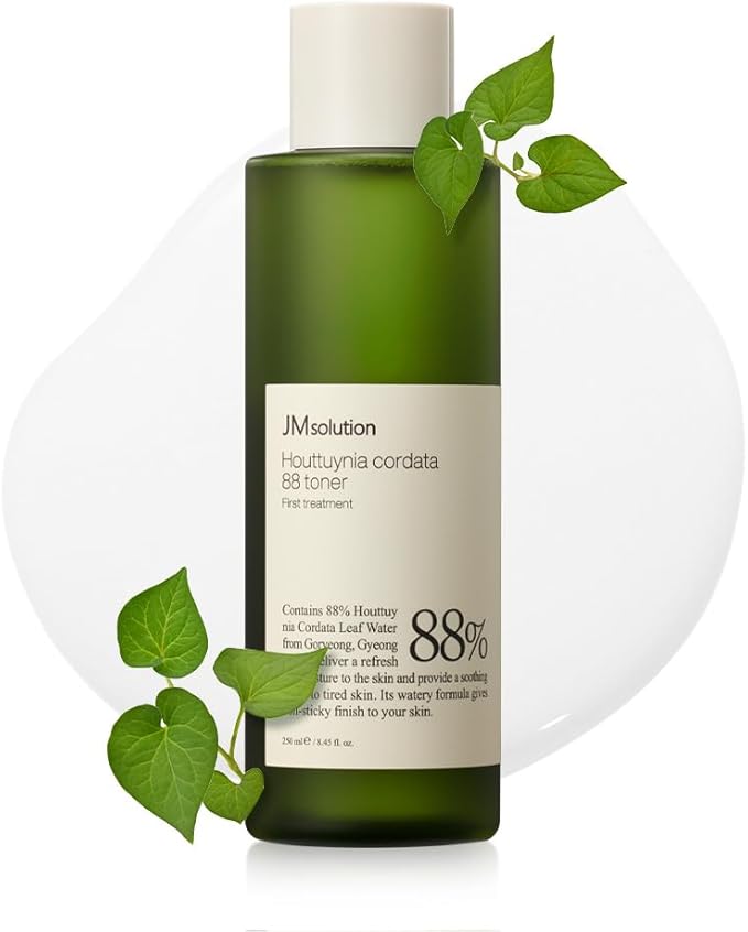 JMsolution Heartleaf 88 Toner (8.45 fl.oz.) | 88% Heartleaf Extract for Instant Soothing | Gentle Pore Care & Hydration | Hypoallergenic Face Toner | K-Beauty