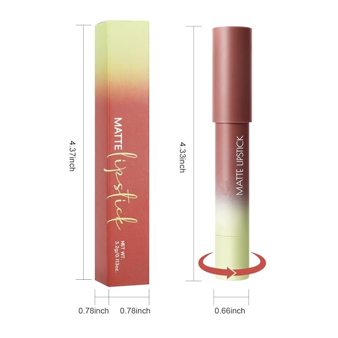 BINGBRUSH 2-in-1 Matte Lip Liner and Lipstick, Long Lasting Lip Pencil