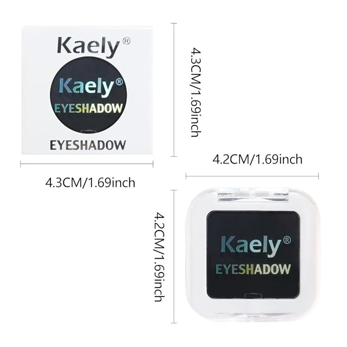 FeiCuiYun Matte Single Eye Shadow Palette Makeup, Deep Dark Black Monochrome Eyeshadow For Older Women, Mini Single Pressed Pigmented Waterproof Sombras Para Ojos, Vegan, Talc, Paraben&Cruelty Free