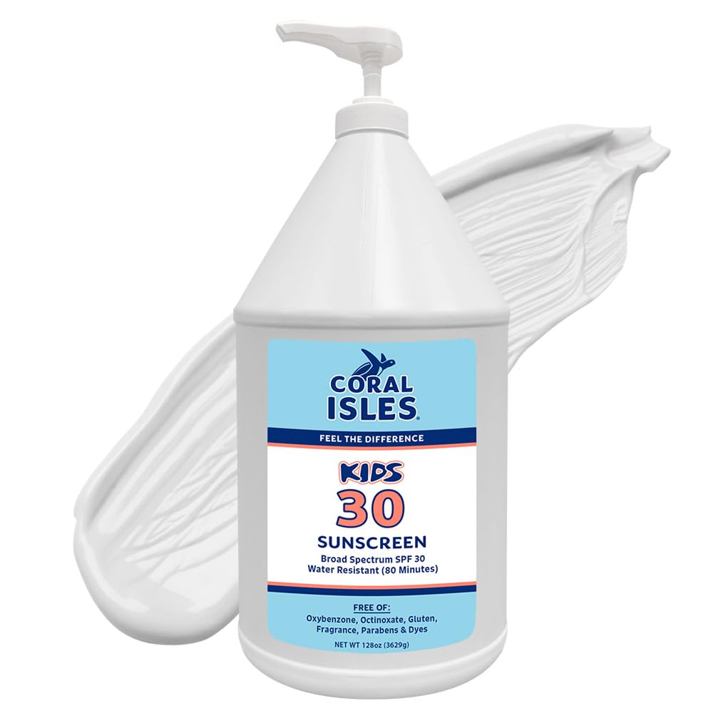 Coral Isles SPF 30 KIDS Sunscreen Reef Compliant Broad Spectrum 128 Fl Oz