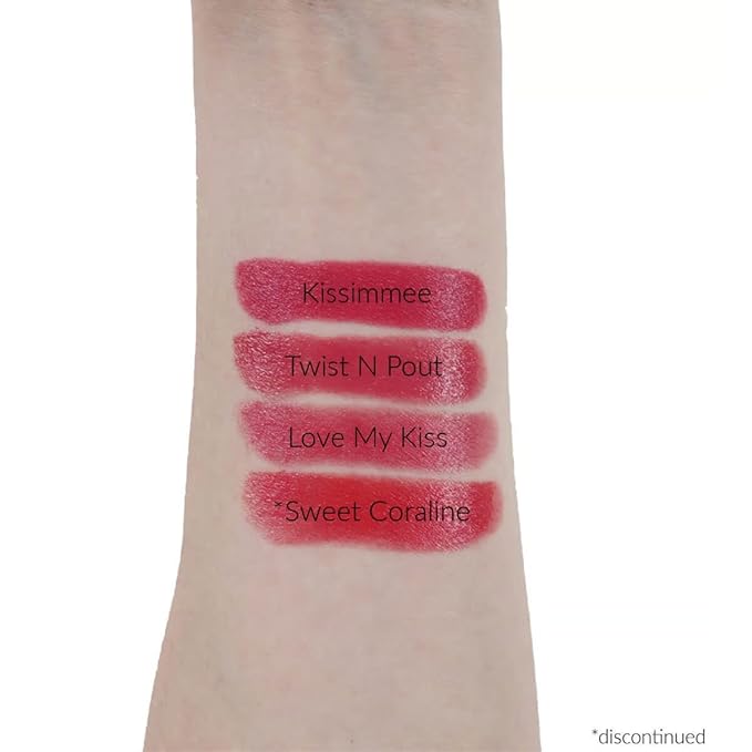 Red Apple Full Body Lipstick for Women - Vegan Gluten Free Organic Lipstick - Creamy Lip Color, Nourishing Lip Makeup w Vitamin E - WARM MEDIUM PINK SHADE - KISSIMMEE