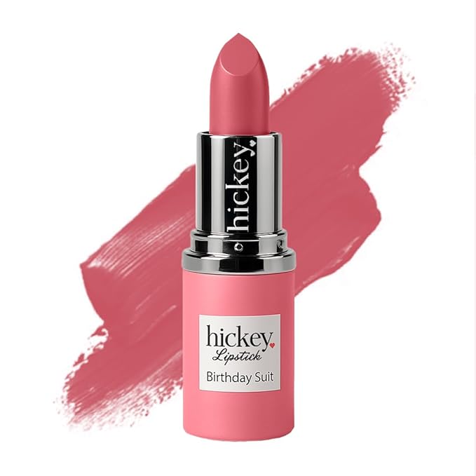 Hickey Lipstick Refill - Birthday Suit (Best Nude) - Hydrating Formula with Jojoba Oil, Long Lasting Velvet Finish Formula - Vegan & Gluten-Free