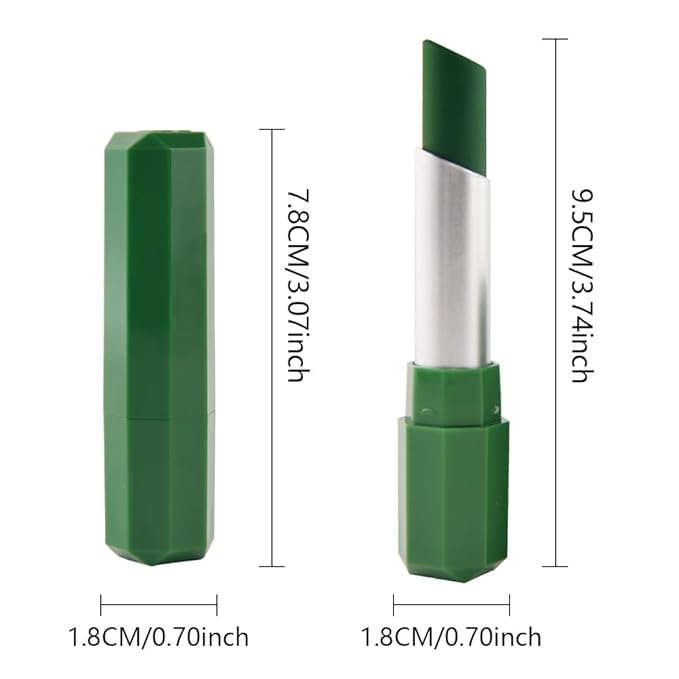 IATMOMOD Sea Green Cream Matte Lipstick Stick 18#, Longwear Full Coverage Velvet Lip Color, Waterproof Multi-Use Lip & Cheek Makeup for Party & Daily Wear, Labial con color mate para uso diario