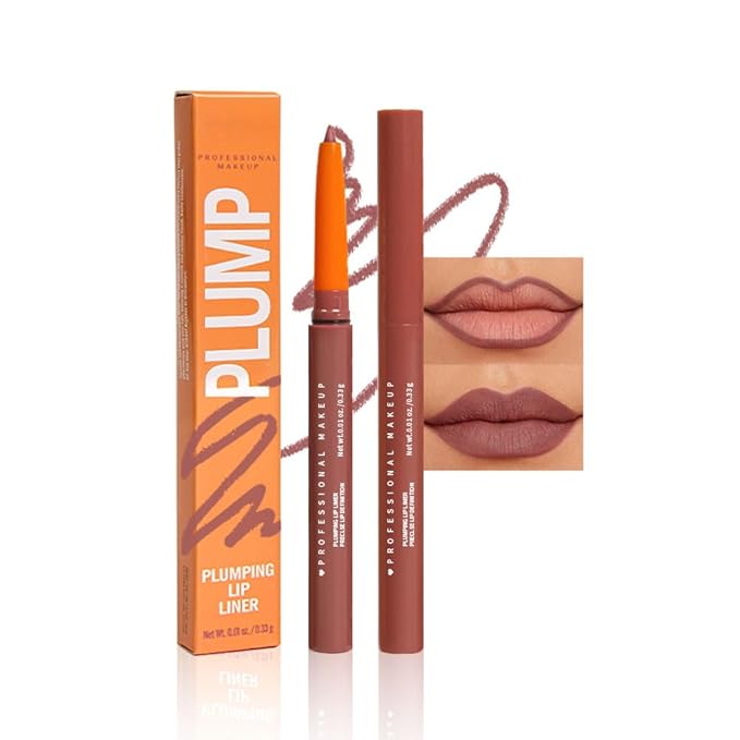 KXmzeG Matte Lip Liner Pencil for Shaping Lips, Retractable Creamy Brown Crayon LipLiner Pencil, Long Lasting Waterproof Lipstick Lip Liner Makeup, Vegan Beauty 04#