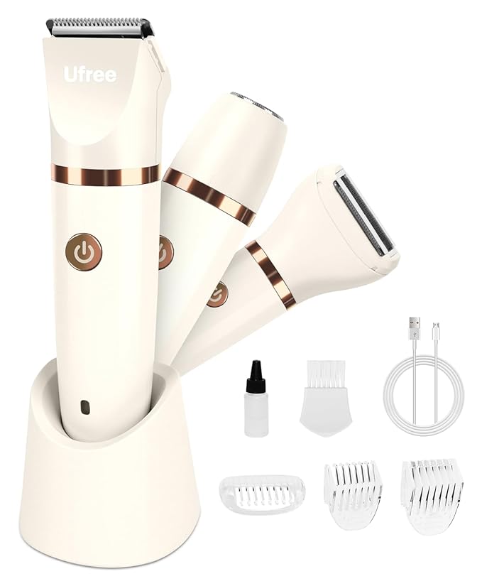 Ufree 3-in-1 Bikini Trimmer Electric Razors for Women, Body Hair Trimmer