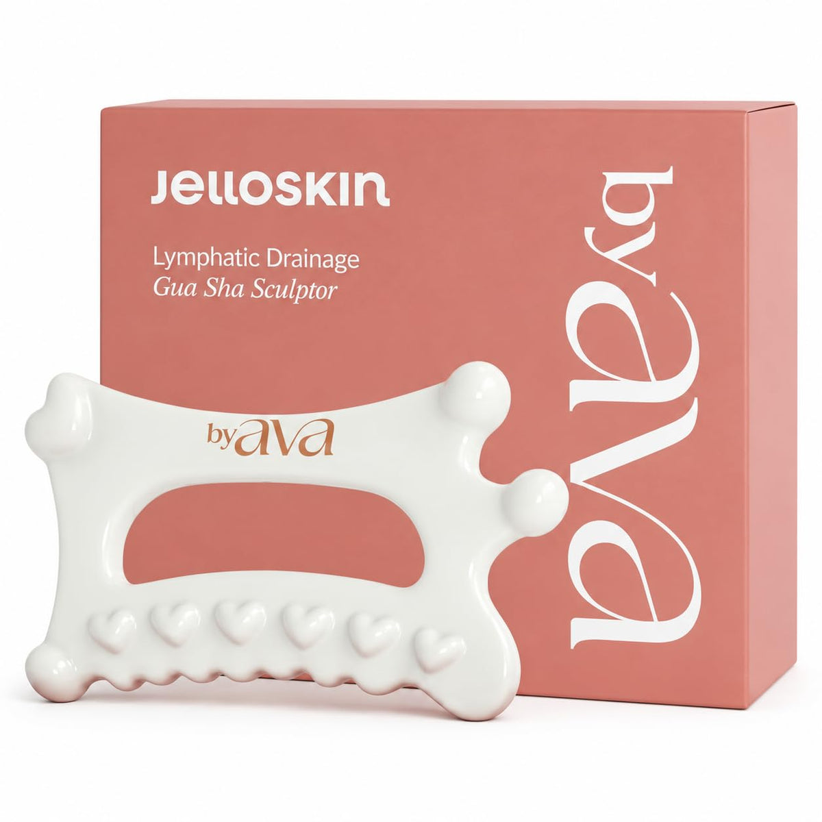 byAVA Ceramic Gua Sha Tool for Face and Body, Lymphatic Drainage Massager