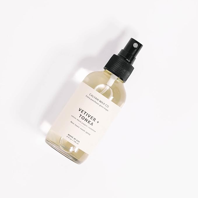 Calyan Wax Co. Vetiver & Tonka Room Spray - Natural Room Deodorizer