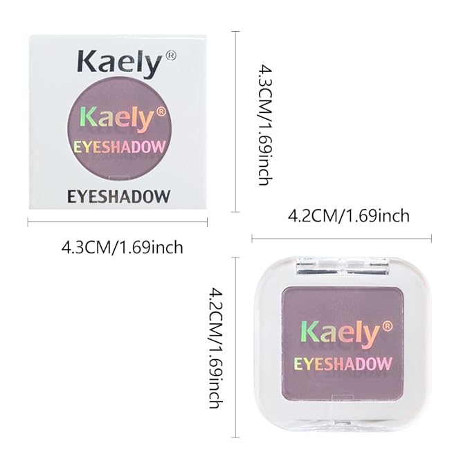 evpct Mauve Lavender Purple Matte Single Eye Shadow Palette Makeup for Older Women, Plum Lavender Purple Natural Cream Eyeshadow Palette for Green Eyes, High Pigment Mini Monochrome Eyeshadow