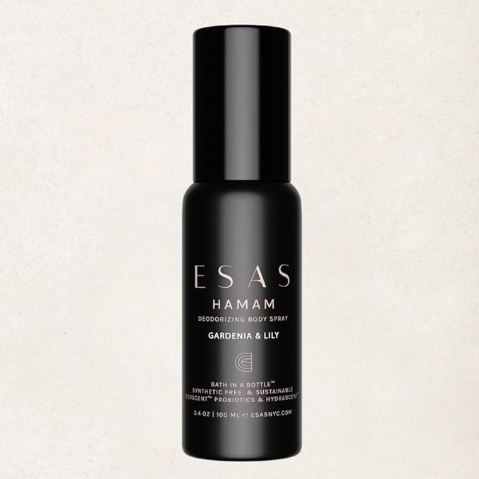 ESAS NYC Gardenia & Lily Hamam Organic Deodorant Body Spray 3.4 oz