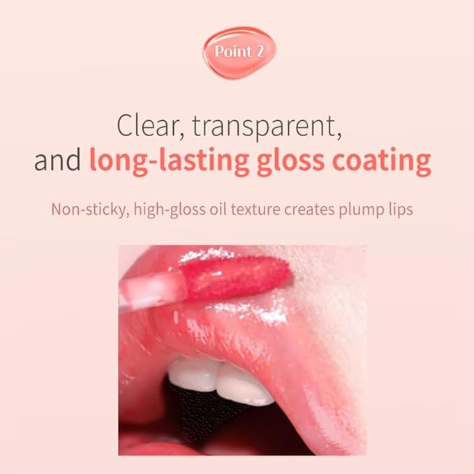 MQNY (MACQUEEN NEWYORK Dewy Water Glow Lip Tint - #07 Apricot Chew, Glass-like Mirror Shine Hydrating Lip Stain, Long-Lasting & Non-Sticky Water Tint, 0.12 oz (3.5g)