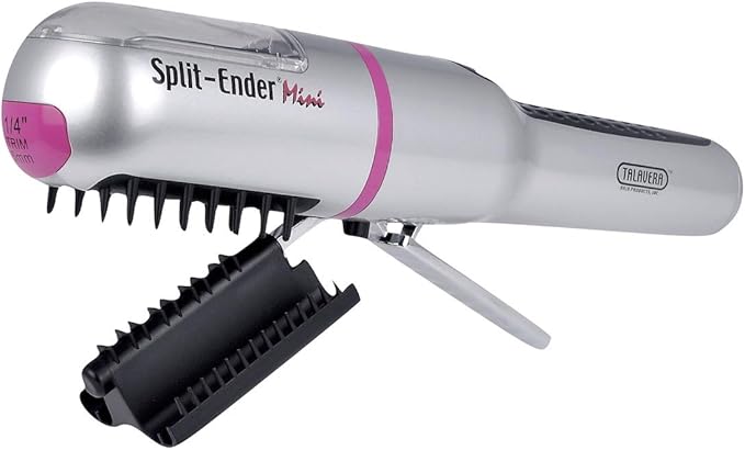 Split Ender Mini – Original Cordless Split End Hair Trimmer for Dry, Damaged, Brittle, Broken, Curly, Frizzy, or Straight Hair – Battery Operated (3 AAA) – At Home Hair Care & Styling Tool – Pink