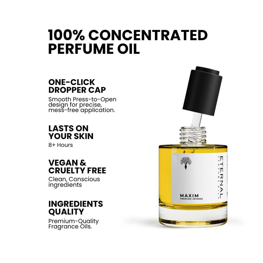 Eternal perfume oils Maxim Premium Intense perfumes for women Long Lasting womens perfume 1.69 FL Oz Designer Perfume for Men with 1 FL Oz (Pack of 2)
