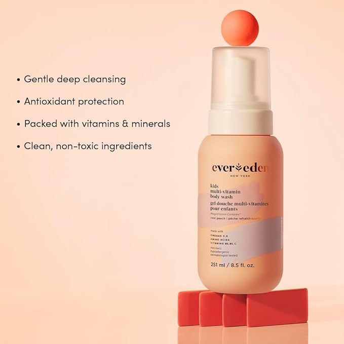 Evereden Multi-Vitamin Kids Body Wash, Dermatologist-Tested, EWG Verified