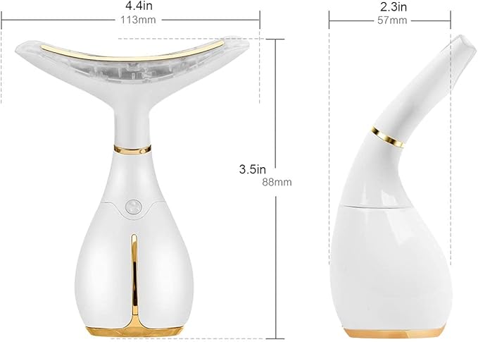 Ms.W Red Light Facial Massager, Skin Care Tools for Face & Neck Beauty Device, 3 in 1 Face Massager Tool with LED, Thermal, Vibration, Tightenings, Rejuvenation for Women